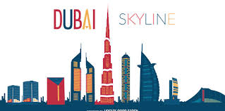 Hämta alla bilder och använd dem även för kommersiella projekt. Dubai Skyline Silhouette Illustration Free Vector Download 376973 Cannypic