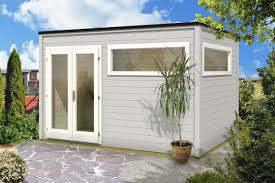 Gartenhaus Grau Weiss Moderner Gartentrend Mit Stil In 2020 Design Gartenhaus Gartenhaus Haus