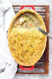 Paleo Chicken Pot Pie With Mashed Potato Topping Fresh Water Peaches
