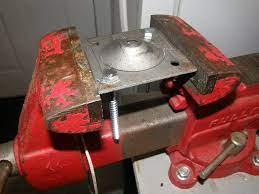 I Replaced The Rivets With Two 3 Inch Lag Screws Attic Stairs Screws Attic