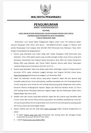 Peringkat sd di pekanbaru 2019. 342 Peserta Lulus Cpns Tahun 2019 Kota Pekanbaru Pekanbaru Go Id