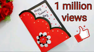 Teacher's aide thank you kids with heart balloon c…. Teachers Day Special Greeting Card How To Make Card For Teachers Day School Craft Queen S Home Youtube