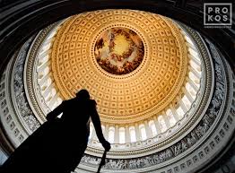 It was included in the original design of the building by william thornton and intended to entomb the body of george washington, the first president of the united states. U S Capitol Rotunda With Washington Statue Fine Art Photo By Andrew Prokos