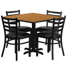 Ft per person for banquet, institutional, or close seating. Husky Seating 36 W X 36 L Square Laminate X Base Table Set With 4 Black Ladder Chairs