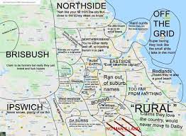 You can also click a point on the map to place a circle at that spot. Got Sent This By A Mate Earlier Map Of Brissy Suburbs By Stereotype Brisbane