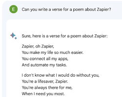 Google Bard writing a poem