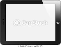 Free download and use them in in your design related work. Realistic Tablet Pc With Blank Screen Horizontal Black Isolated On White Background Vector Eps 10 Canstock