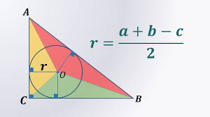 Geometry - How Do You Derive That The Inradius In A Right Triangle Is  $R=\Frac{A+B-C}2$? - Mathematics Stack Exchange