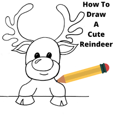 How To Draw A Reindeer - Step By Step Drawing Tutorial
