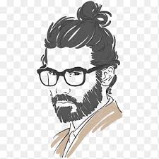 Slicked back hairstyles can transform medium length to long hair into a classy and polished. Man Wearing Eyeglasses Sketch Long Hair Hair Care Male Drawing Hand Painted Man Watercolor Painting Hand Png Pngegg