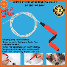 A plumber's snake is a cable based auger that is either manually turned or electricity powered to dislodge a you will snake a clogged toilet in the same way that you would any other plumbing pipe. Snake Wire Super Pipeline Stainless Dredging Tool Handheld Drain Snake Cleaner Unclog Water Pipeline Plumbing Lazada Ph