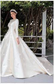 Minimalist Silk Satin Wedding Dress Made To Order Beautiful Royal Wedding Dress Mira Wedding Dress Long Sleeve Celebrity Wedding Dresses Long Wedding Dresses