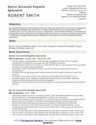 Senior Accounts Payable Specialist Resume Samples Qwikresume