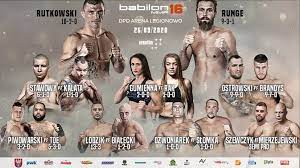 Sprawdź, jak prezentuje się karta walk (fight card)? Babilon Mma 16 Karta Walk Polsat Sport