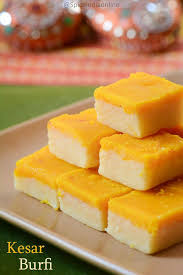 Kesar Burfi Recipe With Milk Powder Milk Powder Burfi Spiceindiaonline Burfi Recipe Easy Indian Sweet Recipes Recipe Using Milk