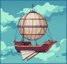 Another Flying Ship Pixelart Pixel Art Games Pixel Art Design Pixel Art Characters