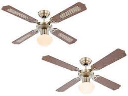 The quince 7224300 lighting ceiling fan is supposed to be the first inclusion in our list mentioned above of best ceiling fans for small rooms. Small Ceiling Fan Light With Pull Cords Champion Antique Brass Oak 106 Cm 42 9007371238927 Ebay