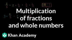 multiplying fractions and whole numbers visually video