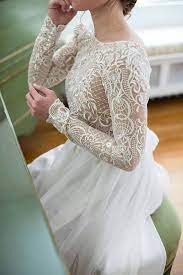 Women S Custom Wedding Dress Top 3 Layers Of Stretch Mesh Top Layer Is Ivory Lace From Germany Wedding Dress Over 40 Elegant Wedding Dress Wedding Dresses