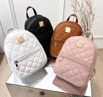 New Hot Sale School Fashion Texture Rhombus Mini Backpack Ladies Leather  Women Outdoor Small Backpack