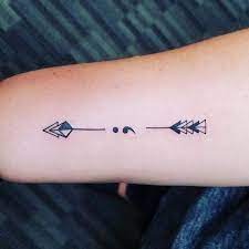37 Unique Semicolon Tattoo Ideas And Placement Unique Semicolon Tattoos Arrow Tattoo Design Arrow Tattoo