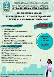 Pendaftaran cpns dan pppk diperpanjang, cek disini instansi favorit dan sepi peminat. Pelatihan Kerja Upt Blk Singosari 2020 Dinas Tenaga Kerja Penanaman Modal Dan Pelayanan Terpadu Satu Pintu Kota Malang