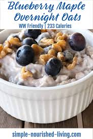 Blueberry Maple Overnight Oats Recipe In 2020 Overnight Oatmeal Healthy Clean Eating Desserts No Calorie Foods