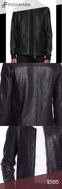 Mackage Men S Tobin Black Leather Bomber Jacket 36 Black Leather Bomber Jacket Leather Bomber Jacket Leather Bomber