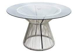 Glam Up Any Terrace With This Chic Glass Table Featuring A Gorgeous Glass Top Coated Metal Base And Stunni Glass Dining Table Metal Dining Table Dining Table