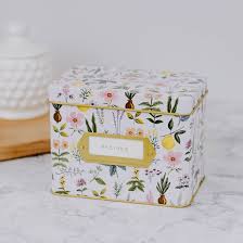 Herb Recipe Box In 2020 Vintage Recipe Box Diy Recipe Cards Recipe Card Boxes