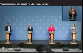 Pressekonferanse om koronasituasjonen i norge. Facebook