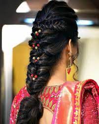 Trendy Hairstyle For Wedding Function Double Tap Want To Know More Ideas Please Che Braided Hairstyles For Wedding Fishtail Braid Hairstyles Hair Styles