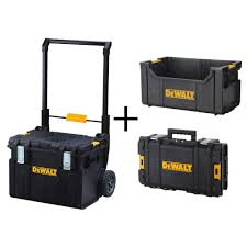 Black And Decker Rolling Tool Box Dewalt Toughsystem Ds450 22 In 17 Gal Mobile Tool Box Ds280 Tote Tool Box And Ds130 Tool Box Combo Set 3 Components Dwstsys03 The Home Depot Mobile Tool Box Dewalt Tough System Tool Box