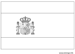 La bande jaune a une largeur double des celle des bandes rouges. Coloriage Drapeau Espagne Dessin Drapeau A Imprimer