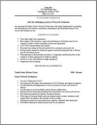 military resume, occupational:examples