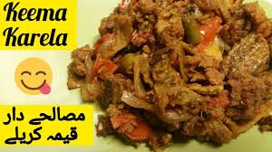 Keema Karela Recipe Keema Karelay Ka Salan Panjabi Keema Karela By Spicy Recipes Recipes Cooking