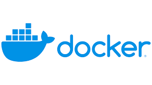 Docker logo on a blue background