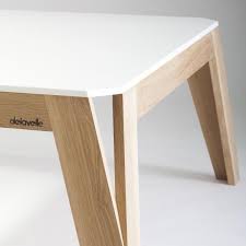 Connor table avec base centrale. Table Chene Design Pietement Table Mobilier De Salon Table Bois