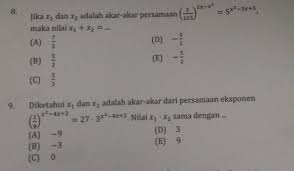 Check spelling or type a new query. Soal Persamaan Eksponen Kelas 10 Brainly Co Id