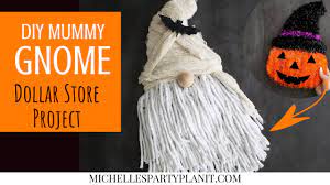 Diy Mummy Gnome Dollar Tree Craft Idea Youtube Tree Crafts Mesh Christmas Tree Dollar Tree Crafts
