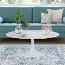 Natural oak large oval wood coffee table with shelf. Sienna Pedestal Oval Marble Coffee Table
