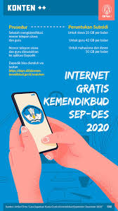 Bisa saja harga di dki jakarta berbeda dengan bali. Cara Dapatkan Kuota Gratis Kemendikbud September Desember 2020 Tirto Id