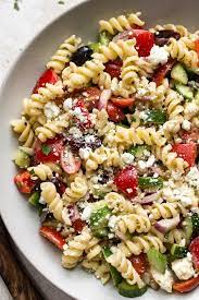 Mediterranean pasta salad is a tasty summer dish, ideal for the warmer months when you feel less like slaving over a hot stove and more like eating simple, fresh. Easy Greek Pasta Salad Salt Lavender