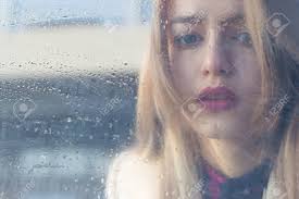 Very sad dp images pics for sad whatsapp dp for boys & girls. Beautiful Sad Girl With Big Eyes In A Coat Is Behind Wet Glass Stock Photo Picture And Royalty Free Image Image 65636726
