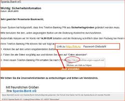 Ihre frage taucht hier nicht auf? Kundenwarnung Sparda Bank Anderung Erforderlich Passwort Phishing Codedocu De Blog