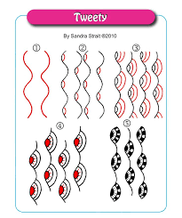 Vector monochrome doodle floral pattern. Hybrid Zentangle Step By Step Novocom Top