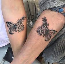 This But Bones Or Some Other Anatomy Parts As The Other Half Flower Tattoos Butterfly Tattoo Meaning Flower Tattoo