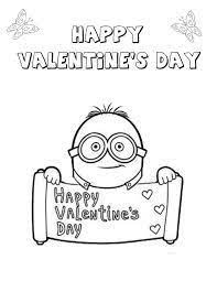 It will open up as a pdf file that you can print directly from your browser. Minion Valentines Day Coloring Pages Novocom Top