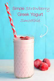 Simple Strawberry Greek Yogurt Smoothie Recipe Greek Yogurt Smoothie Smoothie Recipes With Yogurt Yogurt Smoothies