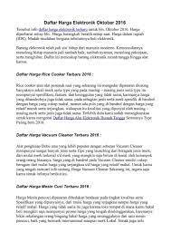 Kalo berminat tolong hubungi saya terima kasih. Nusantar Daftar Harga Alat Elektronik Rumah Tangga Page 2 Created With Publitas Com